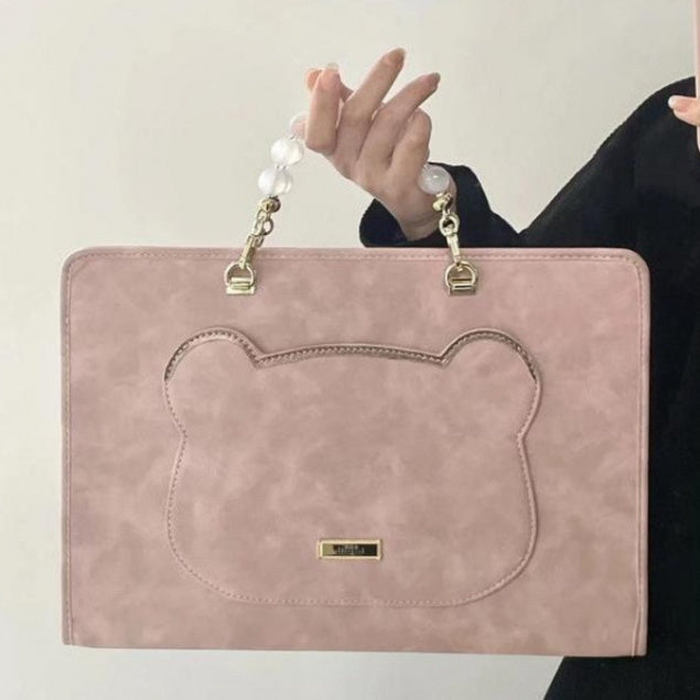 Laptop Bag With Beaded Chain