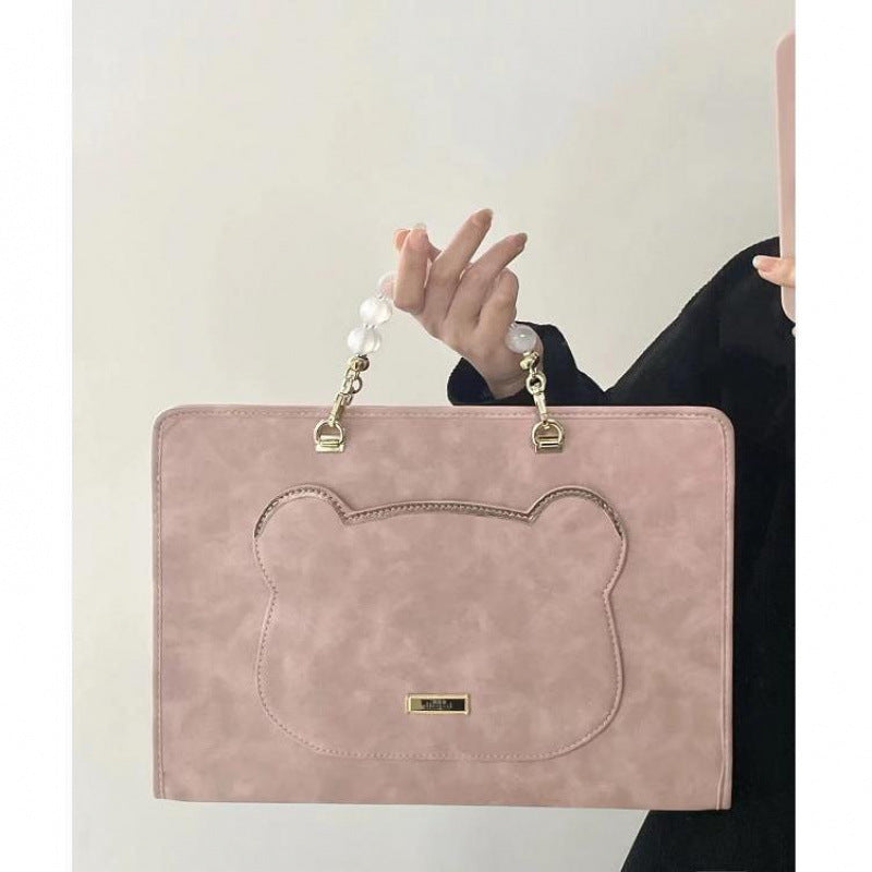Laptop Bag With Beaded Chain