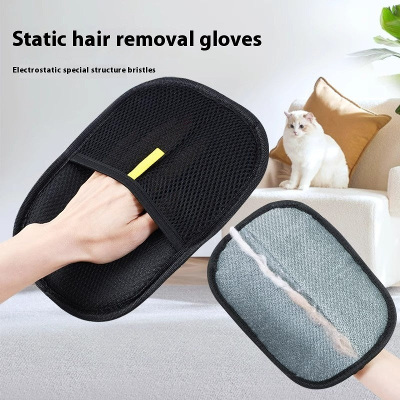 Pet Hair Remover Gloves- Gentle Deshedding Brush for Cats & Dogs